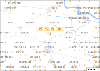 map of Grez-sur-Loing