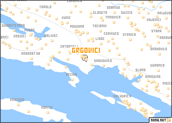 map of Grgovići