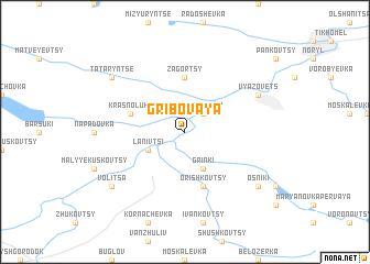 map of Gribovaya