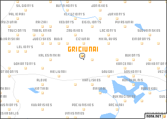 map of Griciūnai