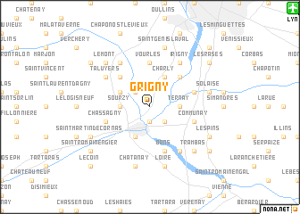 map of Grigny