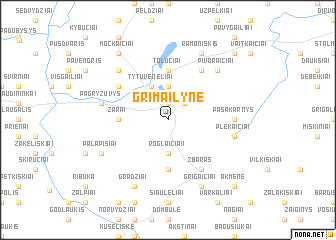 map of Grimailynė