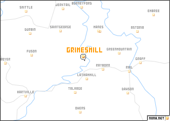 map of Grimes Mill