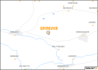 map of Grinëvka