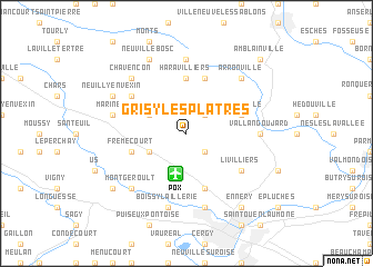 map of Grisy-les-Plâtres