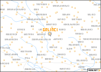 map of Grlinci