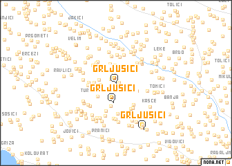 map of Grljušići