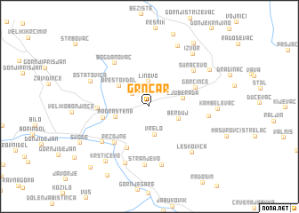 map of Grnčar