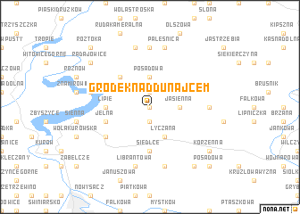 map of Gródek Nad Dunajcem