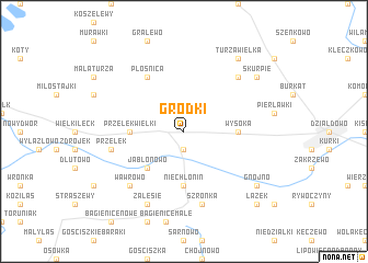 map of Gródki