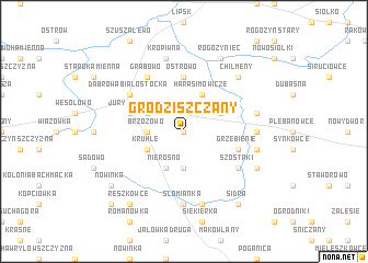 map of Grodziszczany