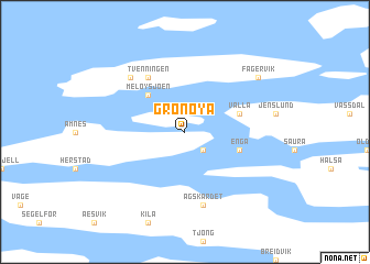 map of Grønøya