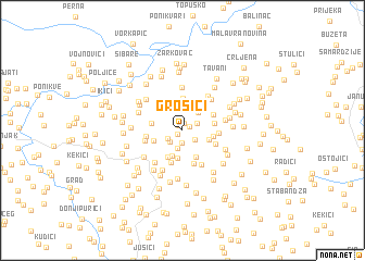 map of Grošići