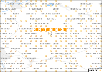 map of Großbraunshain