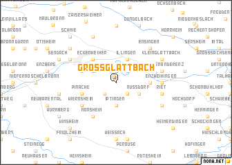 map of Großglattbach