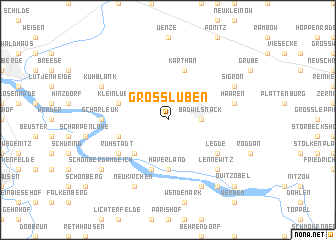 map of Groß Lüben