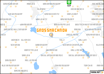 map of Großmachnow