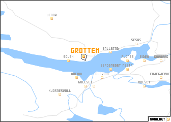 map of Grøttem