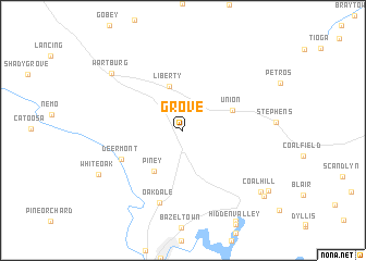 map of Grove