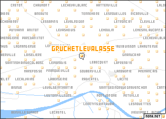 map of Gruchet-le-Valasse