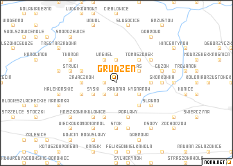 map of Grudzeń