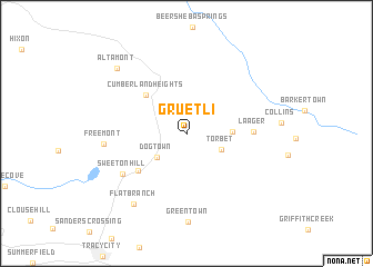 map of Gruetli