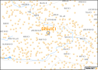 map of (( Grujići ))