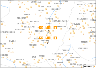 map of Grujovići