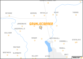 map of Grumle Corner