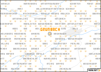 map of Grünbach