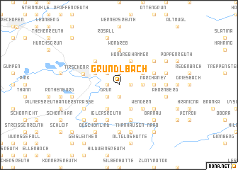 map of Gründlbach