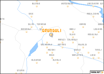 map of Grunduļi