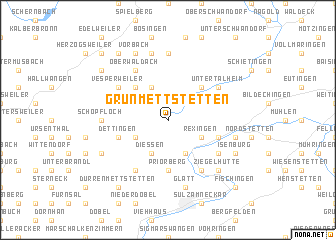 map of Grünmettstetten