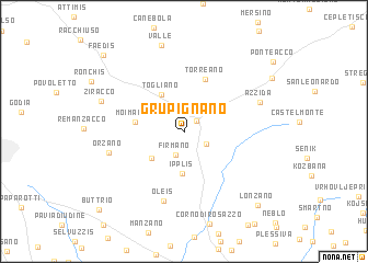 map of Grupignano