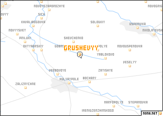 map of Grushëvyy