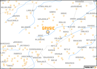 map of Grušić