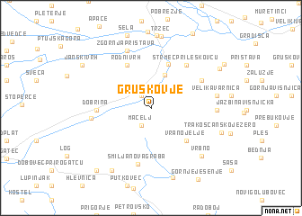 map of Gruškovje