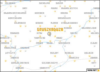 map of Gruszka Duża