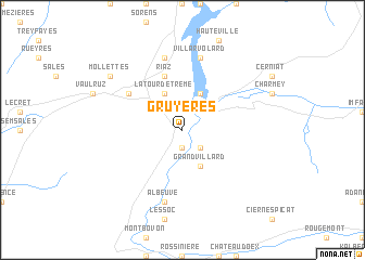 map of Gruyères