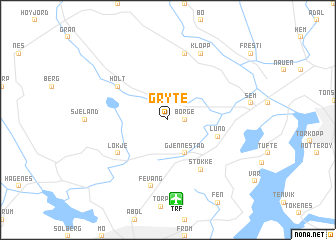 map of Gryte