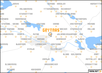 map of Grytnäs