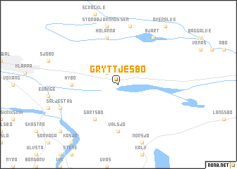 map of Gryttjesbo