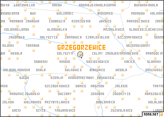 map of Grzegorzewice