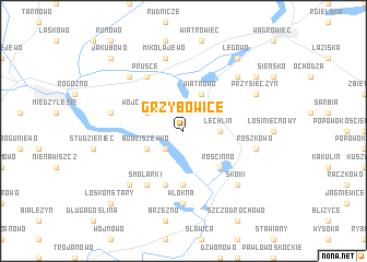 map of Grzybowice