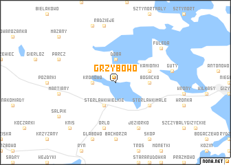 map of Grzybowo