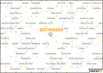 map of Grzymiszew