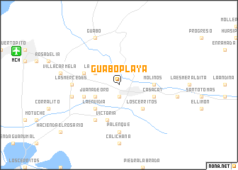 map of Guabo Playa