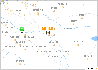 map of Guacas