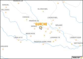 map of Guache