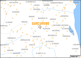 map of Guacurebo